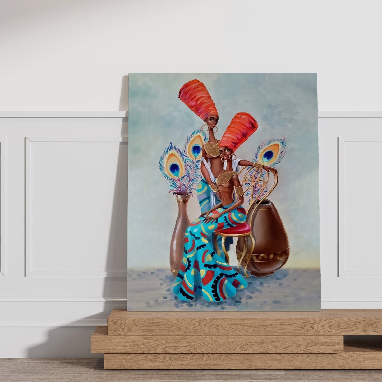 African Wall Art, Ethnic Canvas, Colorful Wall Art, South African Art, Wall Art Print, African Woman Print, Woman Poster, Ready To Hang