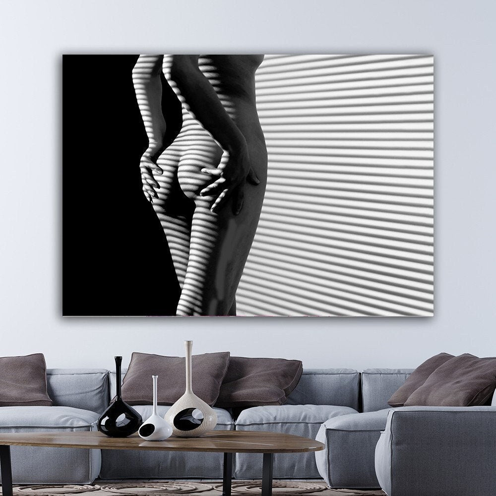 a black and white photo of a woman's butt