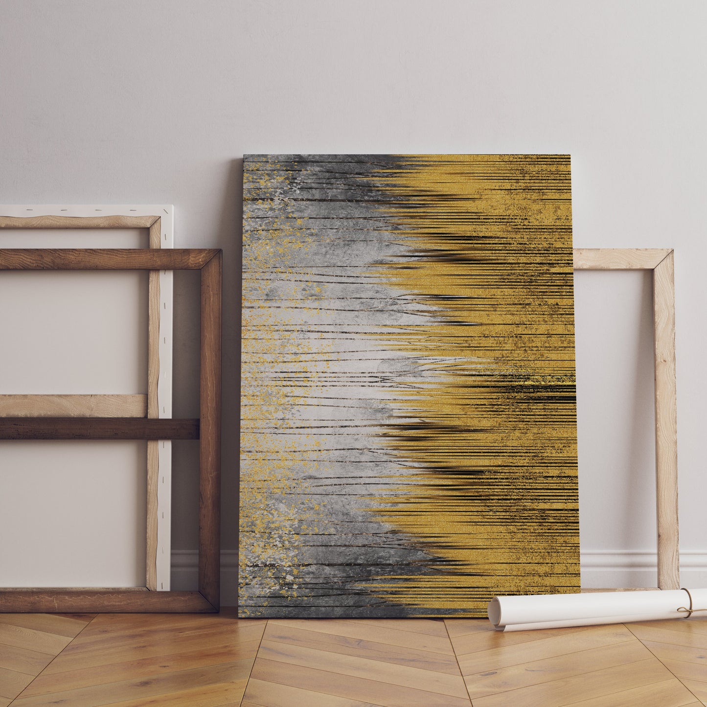 Abstract Gold Canvas, Gold Canvas, Abstract Art, Living Room, Wall Decor