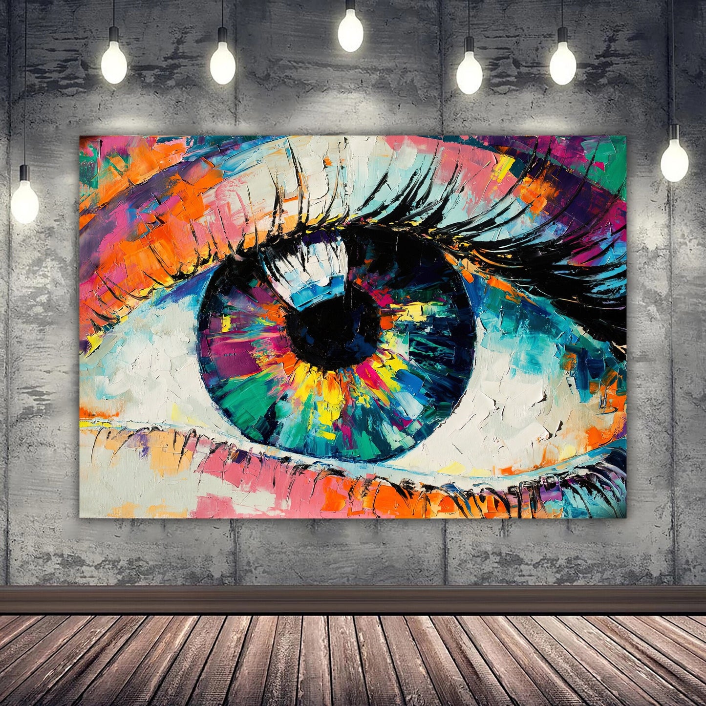 Abstract Eye Canvas Print, Colorful Wall Art, Abstract Wall Decoration, Eye Poster,Modern Art