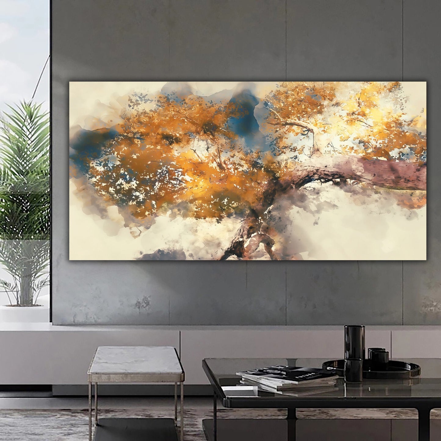 Abstract Tree Canvas Print, Tree Wall Decor, Tree Print For Living Room, Modern Abstract Art, Tree Print