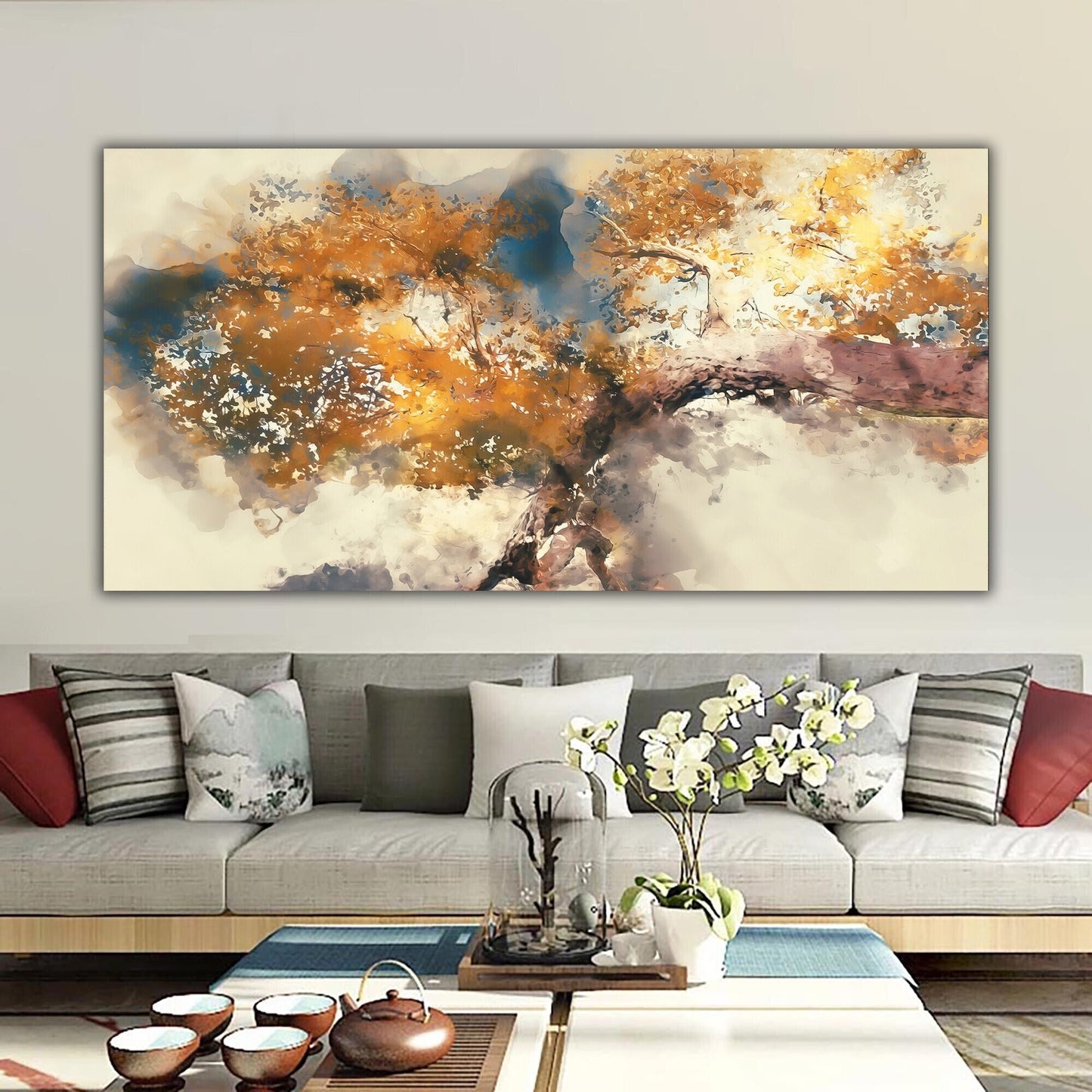 Abstract Tree Canvas Print, Tree Wall Decor, Tree Print For Living Room, Modern Abstract Art, Tree Print