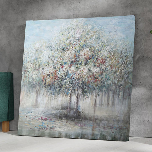 Abstract Fruit Trees Canvas Print, Fruit Tree Wall Decor, Landscape Art, Tree Art, Modern Tree Art, Tree Wall Art