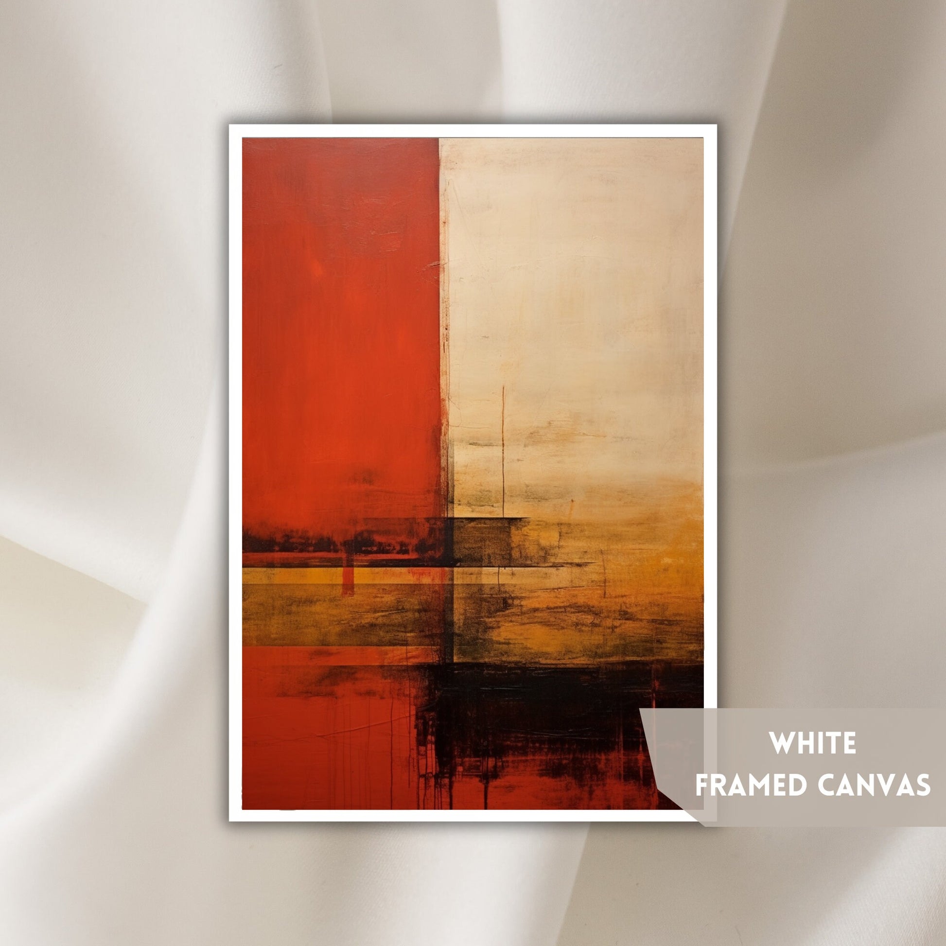 a picture of a white and red painting